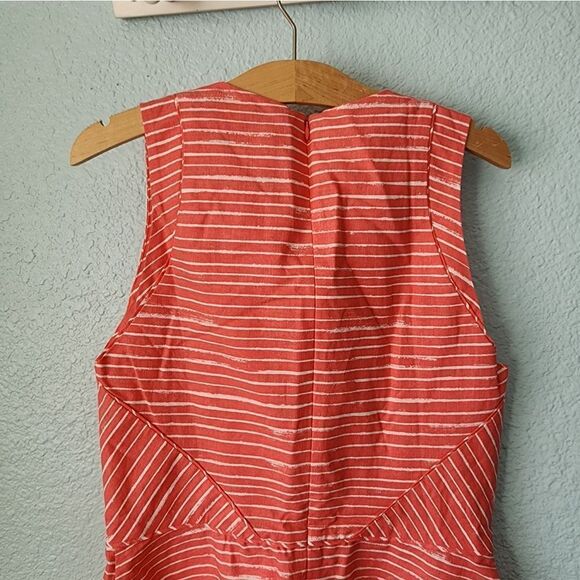 Gap linen cotton blend side pockets stripe dress - Picture 6 of 16
